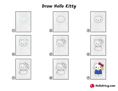 Draw Hello Kitty - HelloArtsy