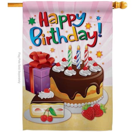 Breeze Decor Happy Birthday House Flag - 2-Sided Celebration India | Ubuy