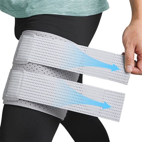 Hamstring & Thigh Compression Sleeve for Women Men,Thigh Wrap Compression for Pulled Groin ...