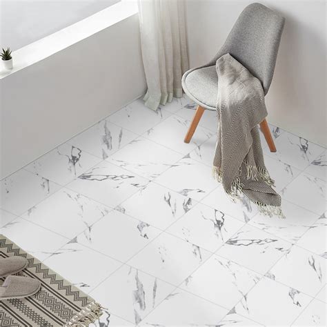 Achim Retro 12" x 12" 1.5mm Peel & Stick Vinyl Floor Tiles, 20 Tiles/20 ...