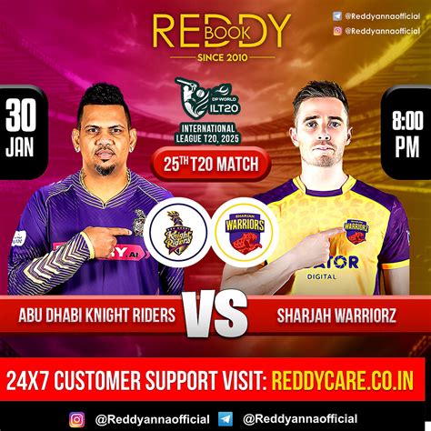 Sharjah Warriors vs Abu Dhabi Knight Riders, ILT20, Reddy Anna Match ...