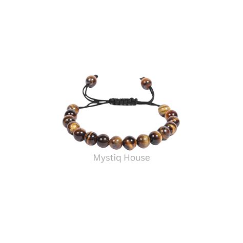 Buy Tiger Eye Adjustable 8mm Crystal Bracelet | MystiqHouse