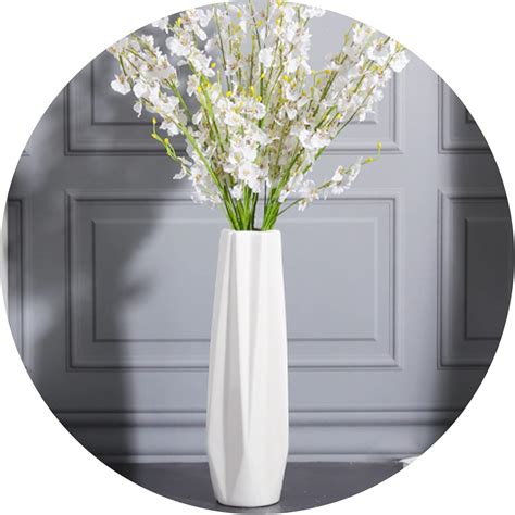 Amazon.com: 18 Inches White Table Vase Tall, KSYGINXD Decorative ...