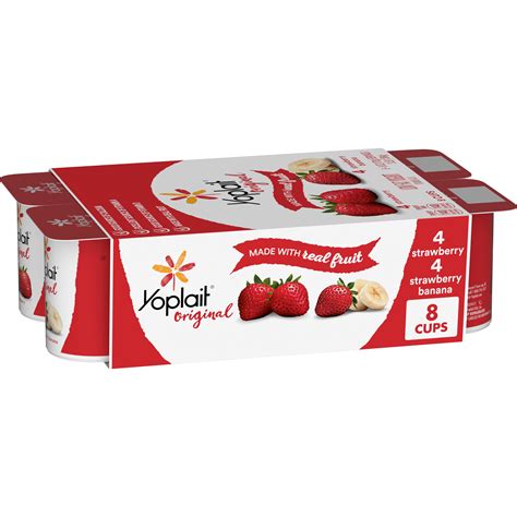 Yoplait Original Yogurt, Low Fat, Strawberry/strawberry Banana