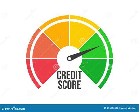 Good Credit Score. Credit Rating Indicator Isolated on White Background ...