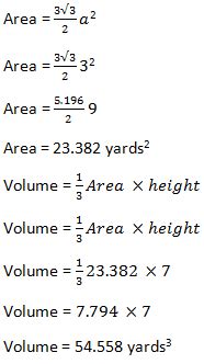Image result for Hexagonal Pyramid Volume Formula