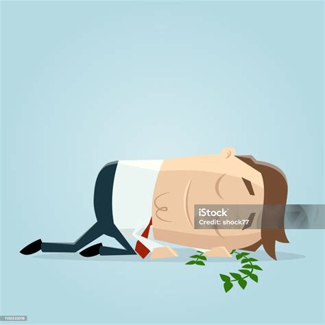 Businessman Resting On His Laurels Stock Illustration - Download Image ...