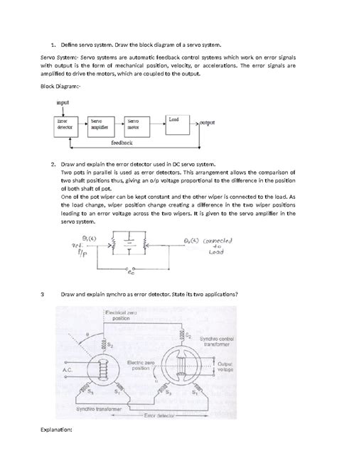 Servo Systems - Define servo system. Draw the block diagram of a servo ...