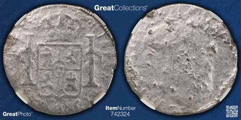 Spanish Colonial ND Silver 8 Reales El Cazador Shipwreck NGC Genuine ...