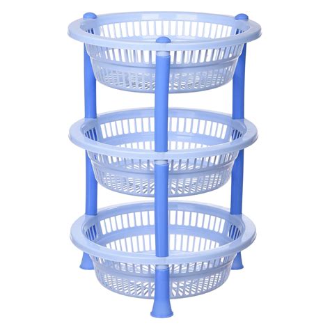Kuber Industries Storage Basket | Plastic 3 Layer Kitchen Storage ...