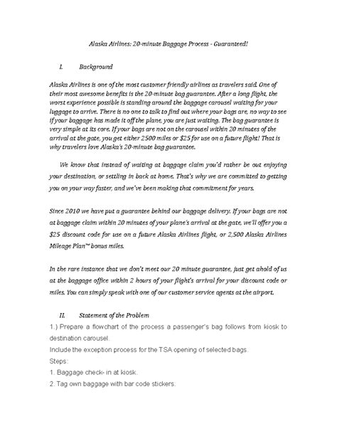 Alaska Airlines - DHCJD - Alaska Airlines: 20-minute Baggage Process ...