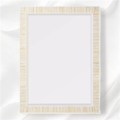 Nala Bone Inlay Striped Mirror Natural – Luxury Handicrafts