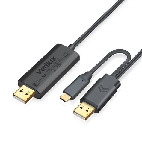 Verilux USB to USB Cable 6.6ft for Laptops and Tablets featuring 2 in 1 ...