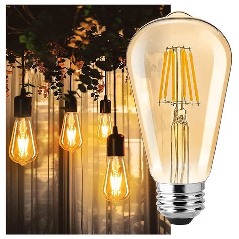 Buy Gesto 4W E27 Base Filament Bulbs/Edison Hanging Light Bulb Warm ...