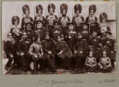 Group photo of the Imperial Russian Palace Grenadier guard, date ...