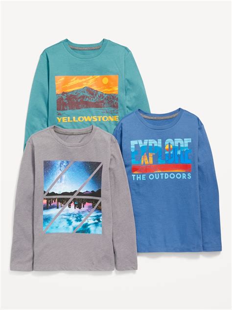 Long-Sleeve Graphic T-Shirt 3-Pack for Boys | Old Navy
