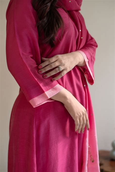 Pink dual shade muslin set – The Hemming Bird