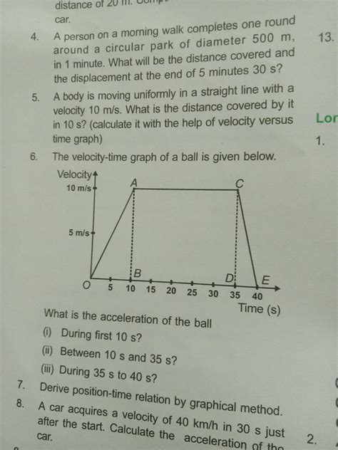 The velocity time graph is given below. What ja the acceleration of the ...