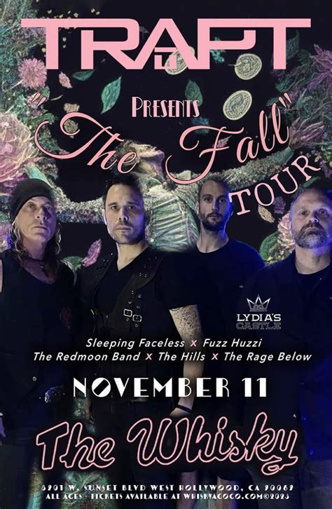 Trapt, Sleeping Faceless , Fuzz Huzzi, The Redmoon Band, Lydias Castle ...