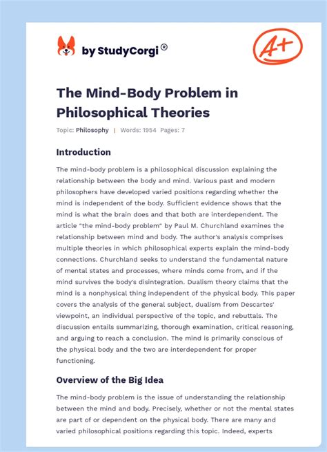 Image result for The Mind Body Problem Explained