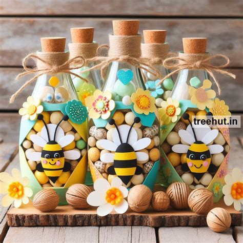 Bee Hive Bottle Decoration Craft Ideas