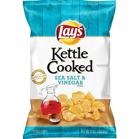 Lay's Kettle Cooked Chips Sea Salt & Vinegar 8oz Bag | Garden Grocer
