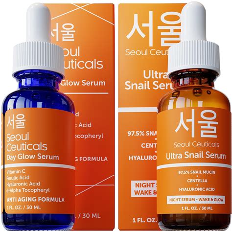 Seoulceuticals Korean Skin Care Day And Night Serum Set Potent ...