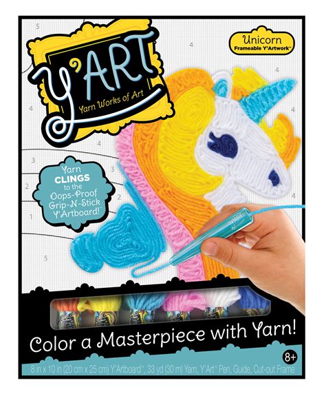 Buy Kahootz Y'Art Unicorn Craft Kit: Color a Masterpiece with Yarn ...