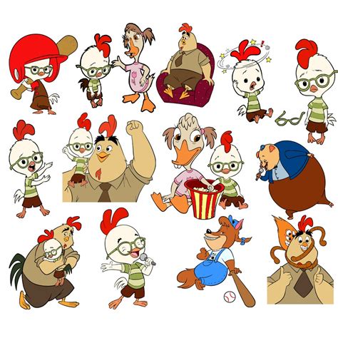 Chicken Little Png Bundle, Chicken Little Png Clipart Set, Abby Mallard ...