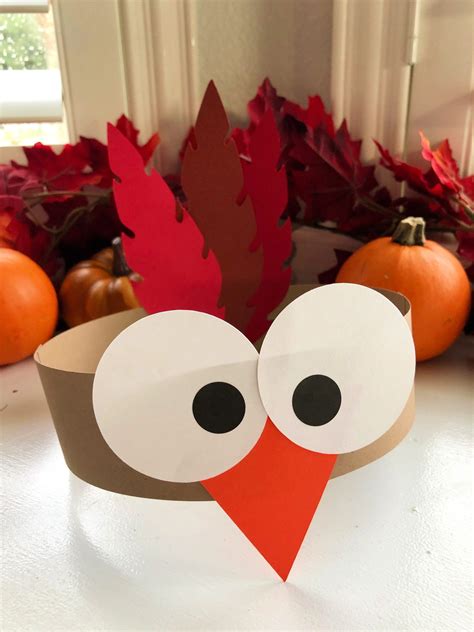 Turkey Paper Headbands | Thanksgiving crafts preschool, Fun ...