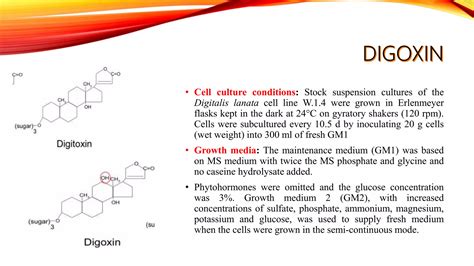 Industrial production of Diosgenin, digoxin and podophyllotoxin | PPTX