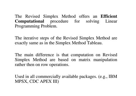 Image result for Revised Simplex Algorithm Examples