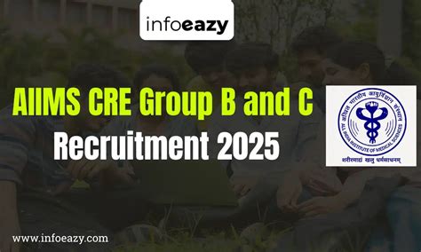 AIIMS CRE Group B and C Recruitment 2025, Apply for 3501 Posts