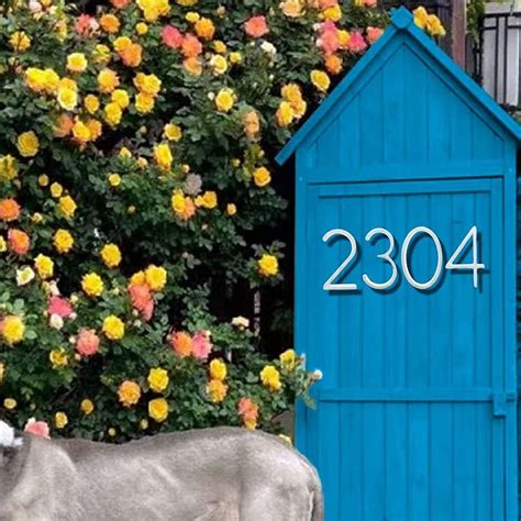Buy 5 Zinc Alloy Floating House Number, Metal Modern House Numbers ...