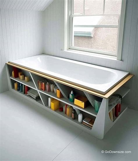 17 Amazing Bathtubs For Small Spaces (With Storage) | GoDownsize