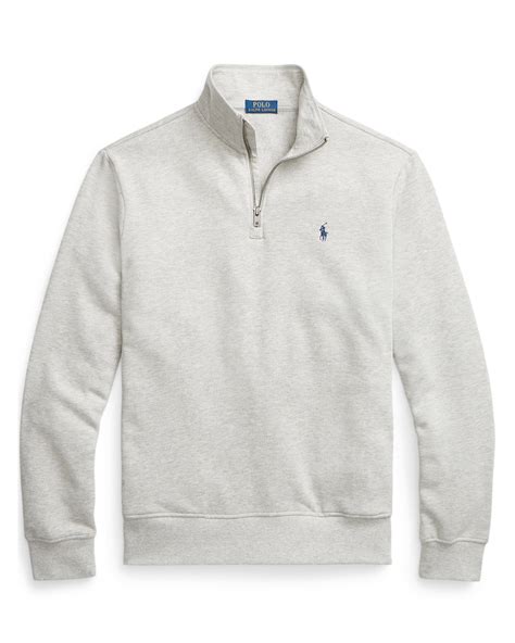 Polo Ralph Lauren Mens Quarter Zip Collar Sweatshirt, Andover Heather ...