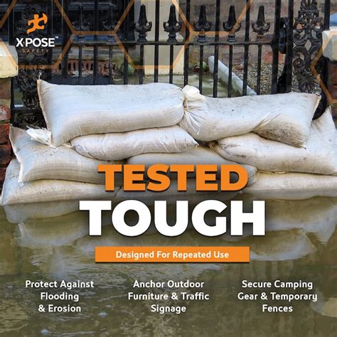 XPOSE SAFETY 1000-Pack 50-lb Capacity Woven Polypropylene Sand-Bag SBW ...