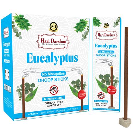 Hari Darshan - EUCALYPTUS - No Mosquito Repellent Dhoop Sticks | 6 Inch ...