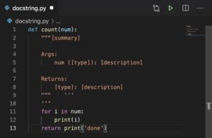 Image result for Python Docstring Vscode
