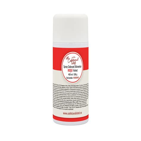 SPRAY VELVET - Colorant Alimentar Rosu, 400 ml