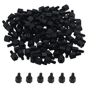 Antrader M3 x 5+6mm Nylon Male Female Thread Hex Nuts Spacer Standoff ...