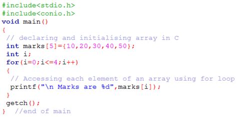 Image result for Single Dimensional Array C