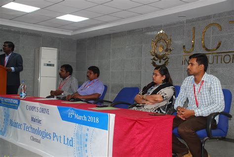 On-campus Drive – Maintec Technologies, Chennai – JCT Engineering