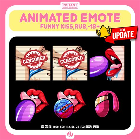 Flirty Kiss Animated Emotes: Twitch & Discord GIF (digital Download) - Etsy