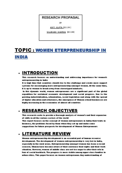 Project DATA - Best one - TOPIC : WOMEN ETERPRENEURSHIP IN INDIA ...