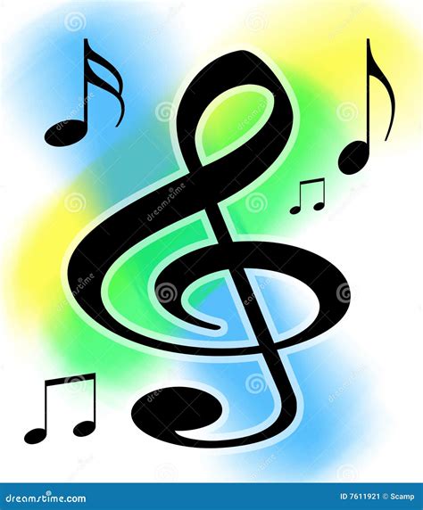 Treble Clef Music Notes Illustration Stock Illustration - Illustration ...