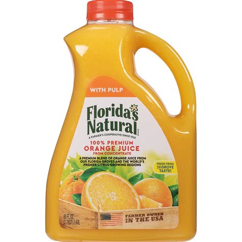 Vegetarian? Floridas Natural Juice Orange with Some Pulp Home Squeezed ...