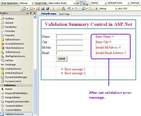 Validation Control in Asp.net Using C Sharp 的图像结果