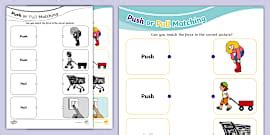 Push and Pull Forces KS2 Worksheet