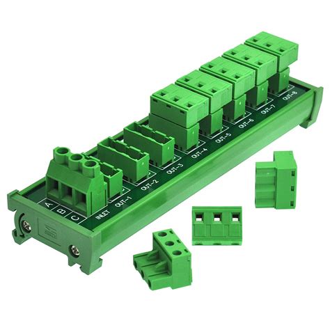 DIN Rail Mount 30A/300V 8x3 Position Pluggable Terminal Block ...